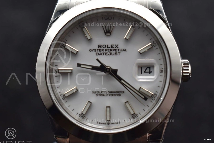 SS DateJust 126330 VS3235 904L 41 on Oyster Best Edition White 1:1 Dial Bracelet VSF 0413